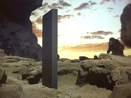 Monolith on an alien planet