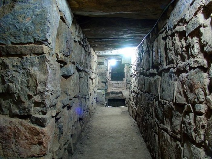 The underground tunnels of Chavin de Huàntar.