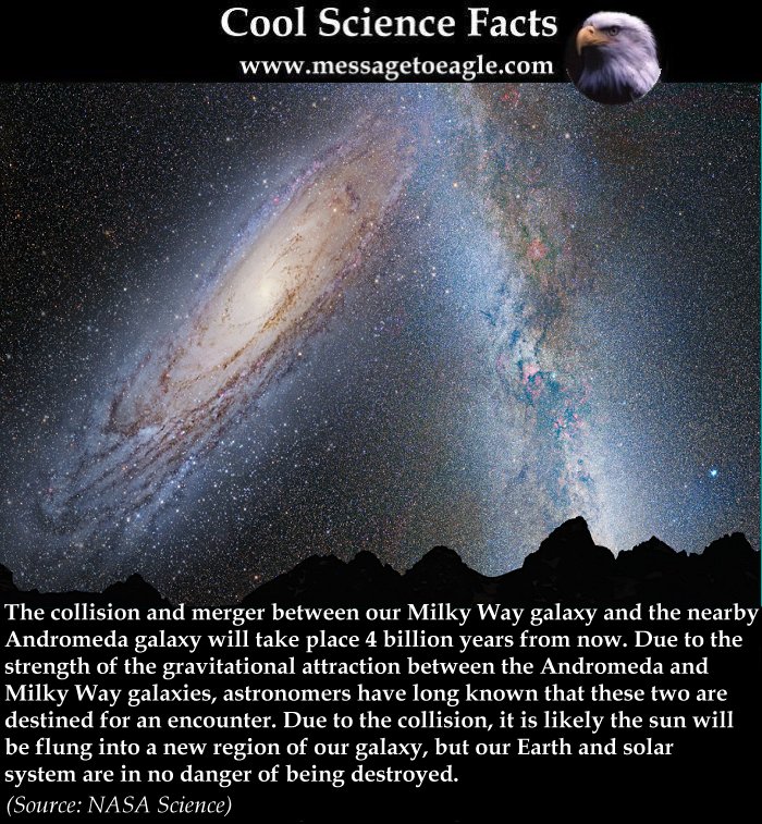 Collision Between The Milky Way And Andromeda Galaxy