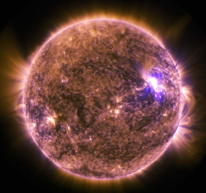 A solar flare captured by NASA’s Solar Dynamics Observatory in 2015. Credit: NASA / SDO.