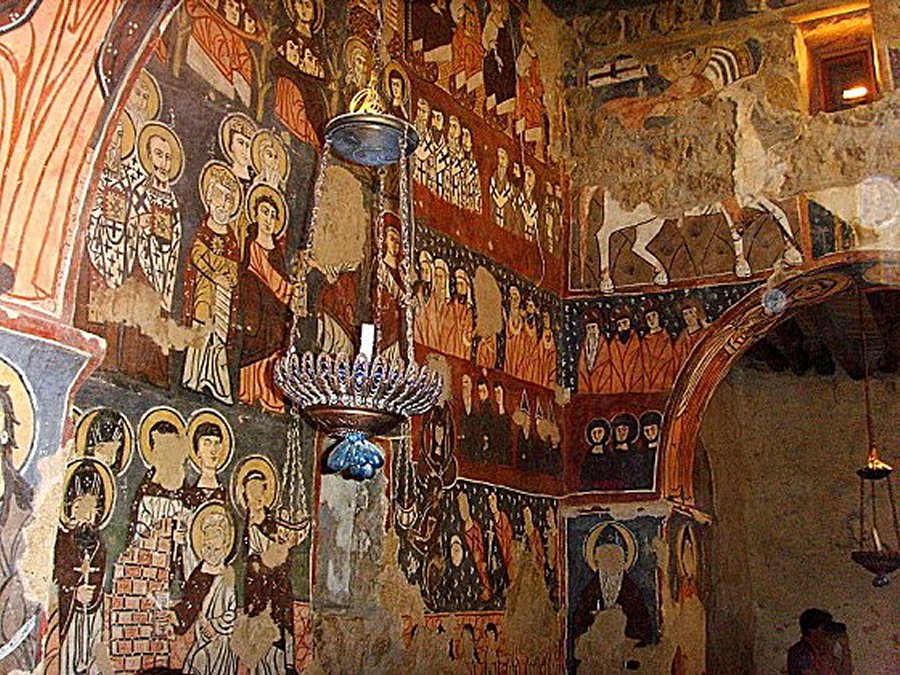 Deir Mar Musa's frescoes. Photo Credits: Effi Schweizer