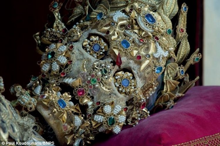 St Benedictus: Thousands of skeletons were dug up from Roman catacombs in the 16th century and installed in towns around Germany, Austria and Switzerland on the orders of the Vatican