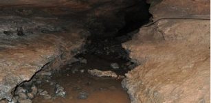 This is a cave where the footprints were found.