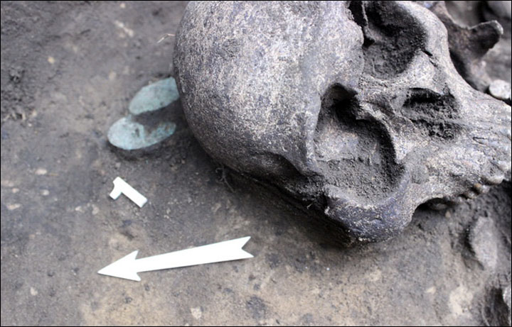 Ancient grave Irmen culture