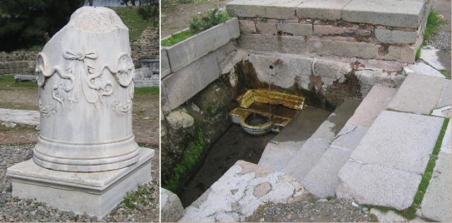 Altar and sacred bath at the Asclepion.