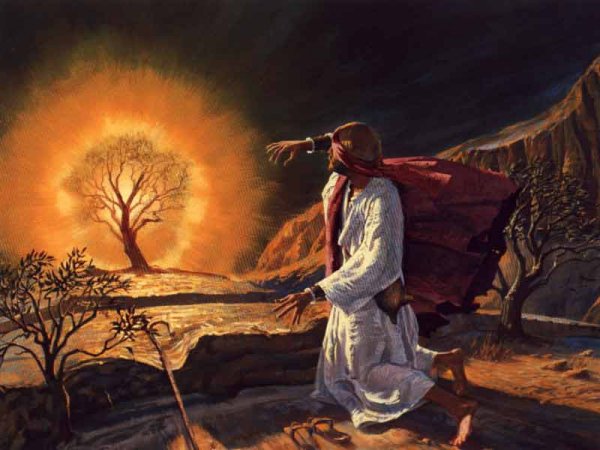 Moses and the burning bush