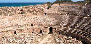 Lepcis Magna’s famous amphitheatre. Ross Burns/Manar al-Athar, CC BY-NC-SA