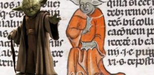 Star Wars Master Yoda in ancient manuscript