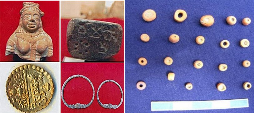 Artifacts found at the site in Tarighat in Durg district. Photo: Chhattisgarh ministry of culture and archaeology