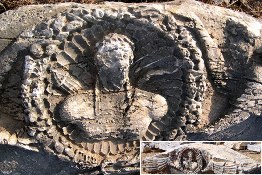 Antiocheia ad Cregum ruins. Temple Pediment.