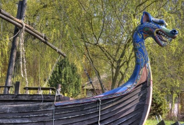 Viking dragon head