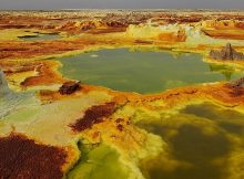 The hot springs in Danakil Depression