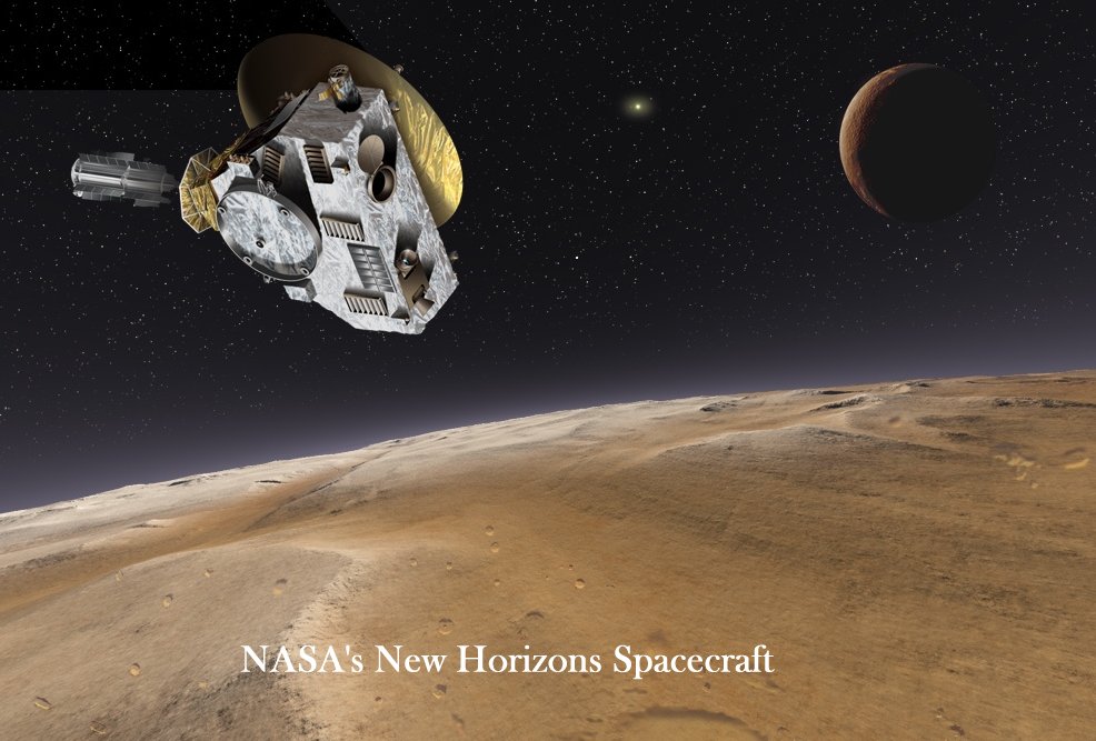 Artist's concept of New Horizons spacecraft at Pluto. Credits: Thierry Lombry/http://nssdc.gsfc.nasa.gov