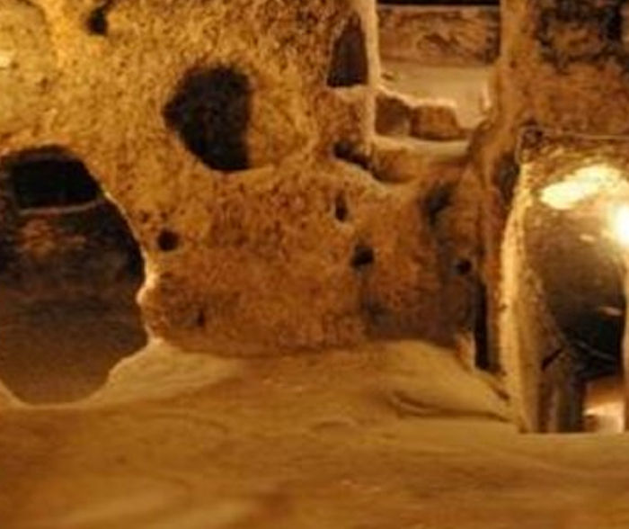 Nevsehir, The geo-radar machine is able to determine all gaps and structures up to 10 meters below the surface, accurately mapping out the underground city.