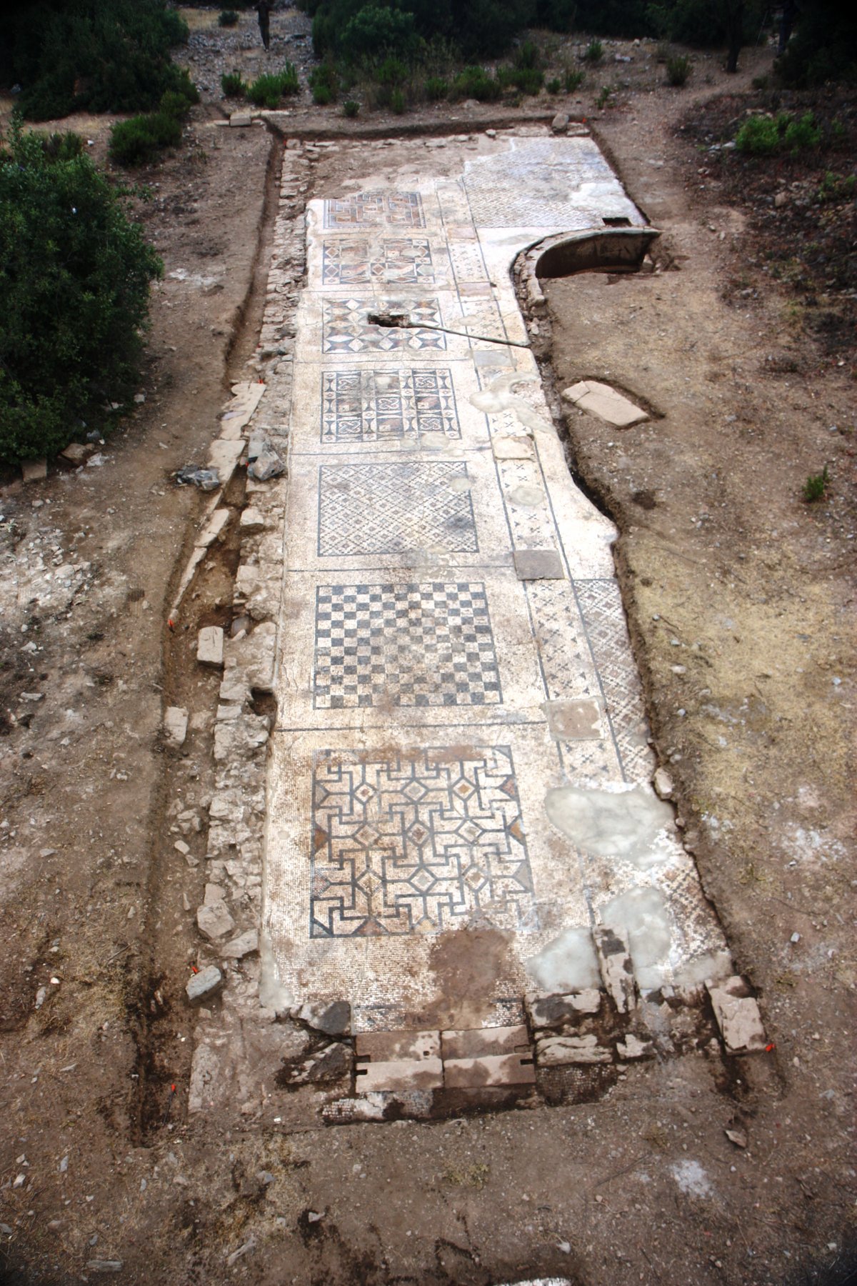 It's believed to be the largest mosaic of its type, it demonstrates the surprising reach and cultural influence of the Roman Empire in the area during the third and fourth centuries A.D. Credit: Michael Hoff, University of Nebraska-Lincoln