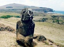 This figure differs much from other traditional statues on the island.