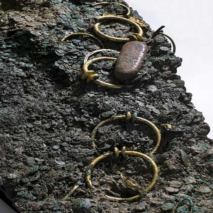 The Jersey Hoard is the world's largest collection of Celtic coins © Jersey Heritage