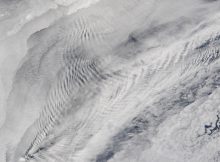 An intriguing patterns over the Prince Edward Islands in the South Indian Ocean. Credits: NASA/Jeff Schmaltz, MODIS Land Rapid Response Team, NASA GSFC