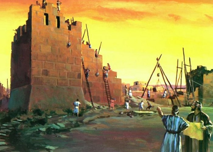 Now he could rebuild his beloved city of Jerusalem, its walls and gates