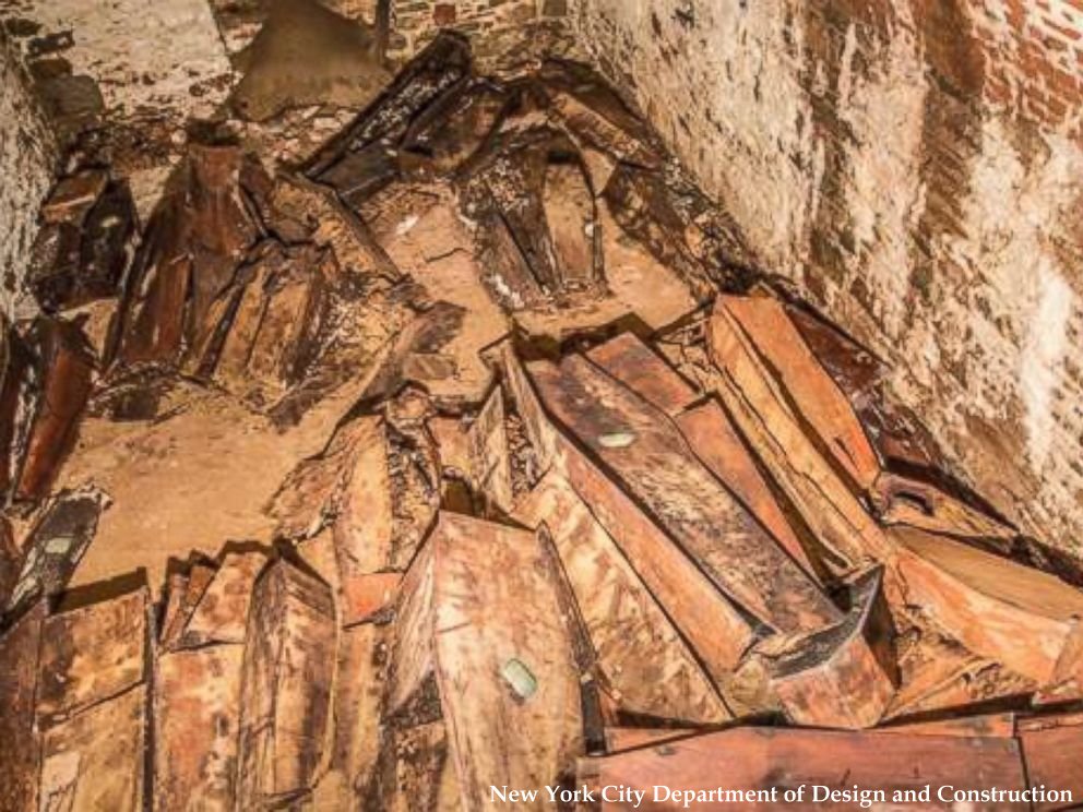 "You never know what you can find beneath the city's streets," she said at the site in Manhattan's Greenwich Village neighborhood. "You bury people to memorialize them, and these people were forgotten."