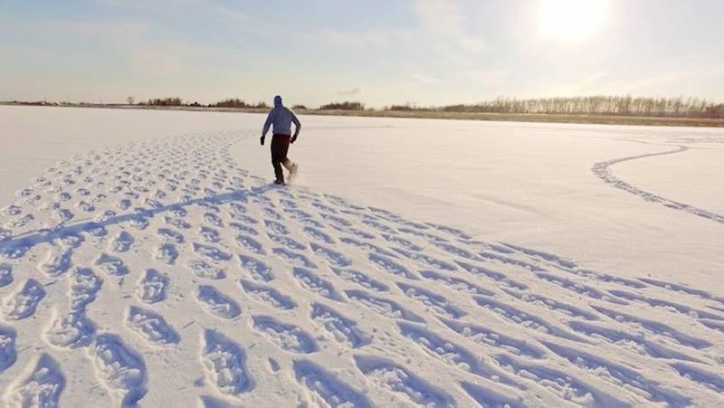 Snow art by Simon Beck