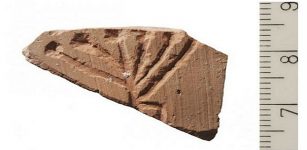 This 1,000-year-old potshard found on the Temple Mount depicting a menorah may have ended centuries of debate on the original design of the Temple Menorah. (Photo: The Temple Mount Sifting Project) via Breaking Iarael News