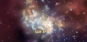This Chandra image shows our Galaxy’s center. The location of the black hole, known as Sagittarius A*, or Sgr A* for short, is arrowed. Credit: NASA/CXC/MIT/Frederick K. Baganoff et al.