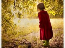 Girl Looking at woods