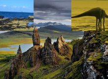 Dinosaur tracks on the Isle of Skye