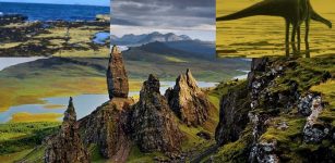 Dinosaur tracks on the Isle of Skye