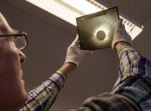 Seen here is the solar eclipse from 1919, which the English astronomer Arthur Eddington used as evidence for Albert Einstein’s general theory of relativity. Credits: Niels Bohr Institute