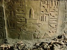 A relief depicting Maia wet nurse of Tutankhamun. Photo credits: P. Chapuis / MAFB © Hypogées