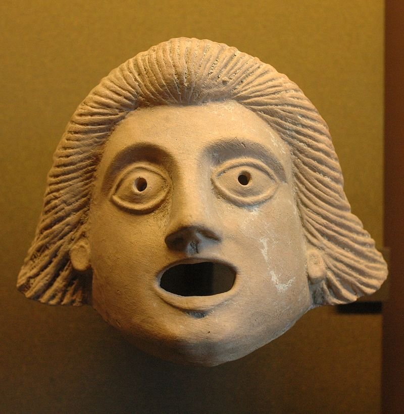 Ancient Greek theatre mask, 1st century BC