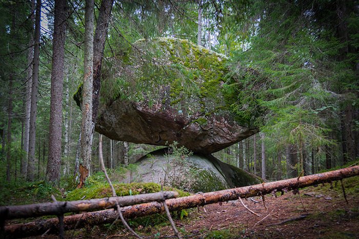 Balancing rock in Finland