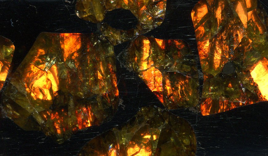 Fukang is a spectacular pallasite found in the 2000s in the Gobi Desert of northwestern China’s Xinjiang Province. Photo: James. St. John