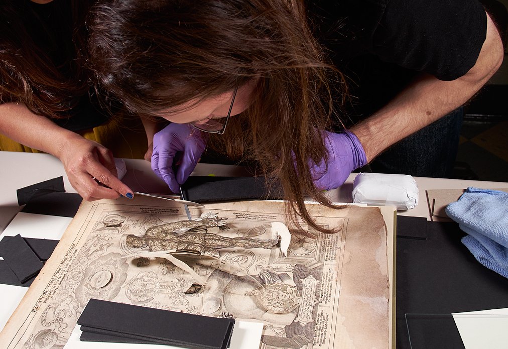 The book was rebound and the old binding was stabilized and saved so that it will be available for future study.Credits: Columbia University Libraries’ Conservation Laboratory.