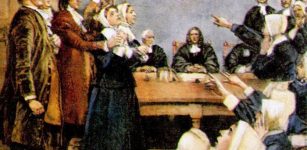 In 1692, during the Salem Witch Trials, the malicious, superstitious and ignorant Puritans in Salem, Massachusetts hanged 19 INNOCENT people as "WITCHES" and imprisoned 150 more on "WITCHCRAFT" charges.