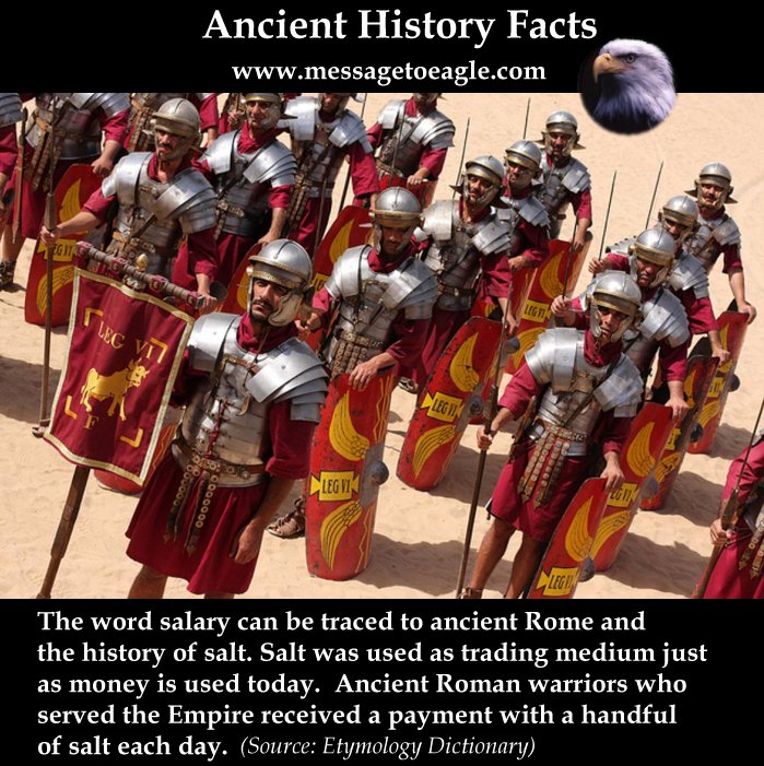 The Word Salary Has Roots In Ancient Rome And History Of Salt