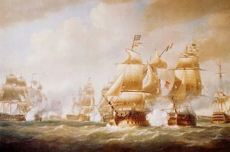Battle of San Domingo, Nicholas Pocock, National Maritime Museum