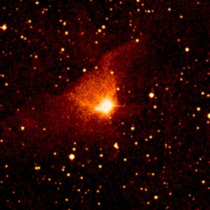 FU Orionis and its associated nebula. Image cedit: ESO