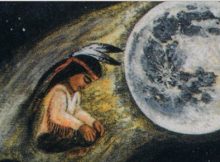 Medicine woman in the moon