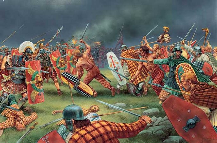 Picts encounter Roman soldiers