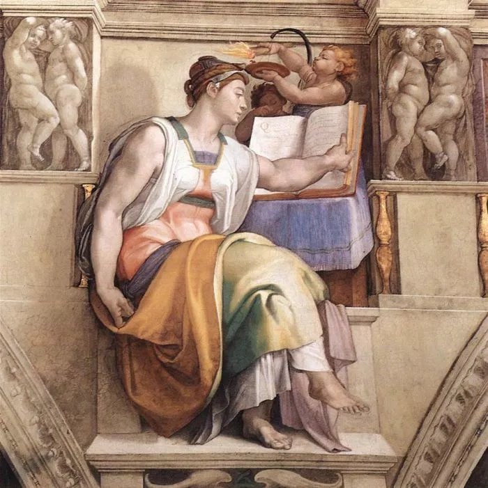 Michelangelo's rendering of the Erythraean Sibyl