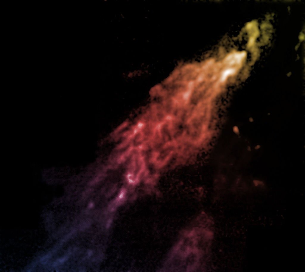 Smith’s Cloud is so big it would nearly cover the constellation Orion. This million-solar-mass hydrogen cloud is on a collision course with the Milky Way. Bill Saxton, NRAO/AUI/NSF