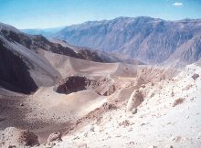 Craters of Huaynaputina, in the Peruvian Andes. This was the site of one of the largest eruptions of the past few centuries, in February 1600. From their reconstruction of the extensive deposits of volcanic ash around the Huaynaputina volcano. This eruption threw out nearly 10 km3 of molten rock. The following summer of 1601 was the coldest of the past 600 years across the Northern Hemisphere and the eruption of Huaynaputina was directly responsible for this widespread cooling.