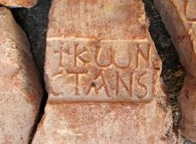 Building Blocks: Hundreds of bricks stamped "Konstans," made in Constantinople starting in the fifth century, were found at Bathonea.