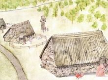 Artists impression of the lost village of Cadzow. Credits: Transport Scotland via BBC