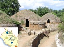 Etruscan tombs in the necropolis of Cerveteri, northern Lazio, in the province of Rome.