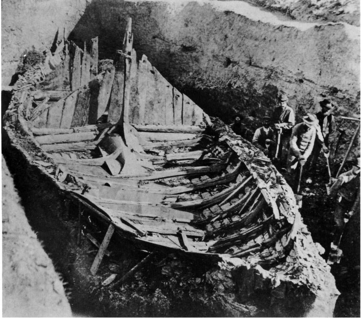 The Gokstad Viking ship in 1880