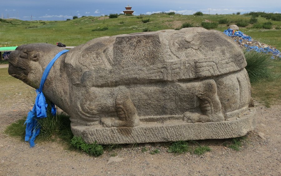 About the only intact remnant of Karakorum is this stone turtle, one of four that marked the city's corners.